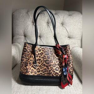 Brighton ‘Africa Stories’ leopard print handbag
